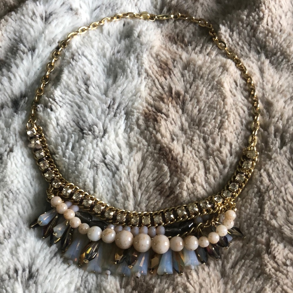 LOFT Crystal Bib Necklace